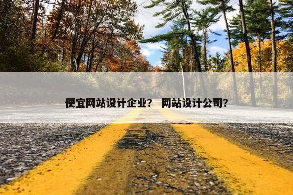 便宜网站设计企业？ 网站设计公司？