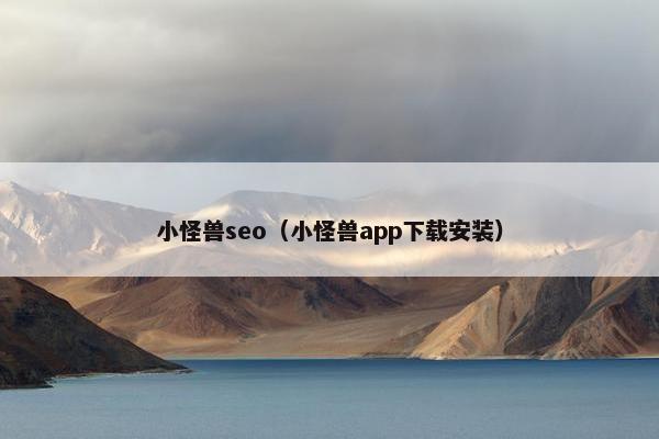 小怪兽seo（小怪兽app下载安装）