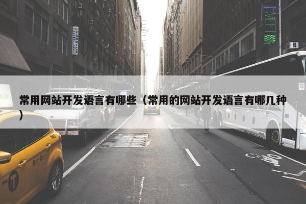 常用网站开发语言有哪些（常用的网站开发语言有哪几种）