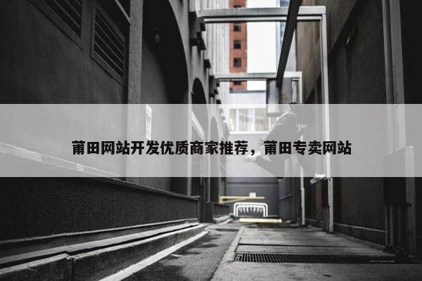 莆田网站开发优质商家推荐，莆田专卖网站