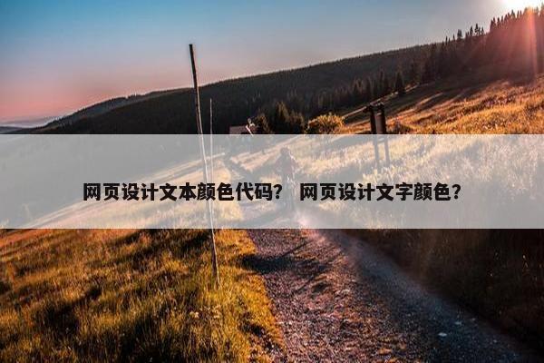网页设计文本颜色代码？ 网页设计文字颜色？