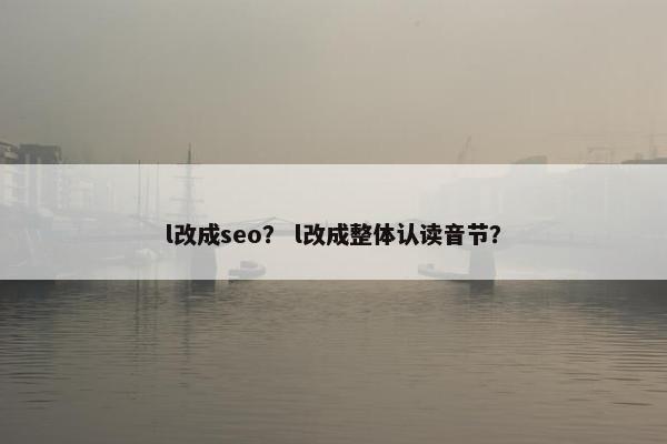 l改成seo？ l改成整体认读音节？