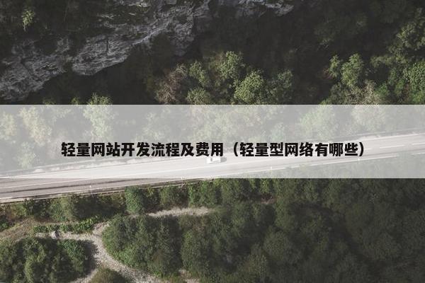轻量网站开发流程及费用（轻量型网络有哪些）