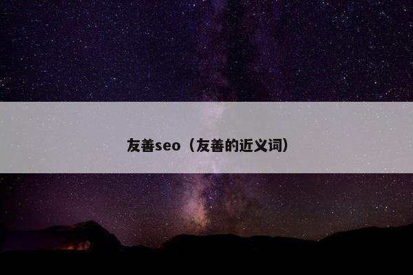 友善seo（友善的近义词）