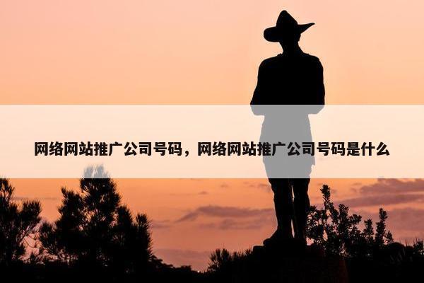 网络网站推广公司号码，网络网站推广公司号码是什么
