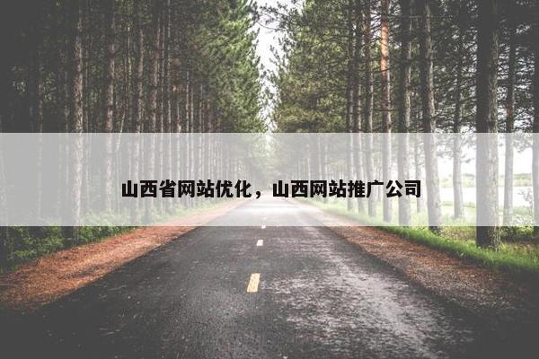 山西省网站优化，山西网站推广公司