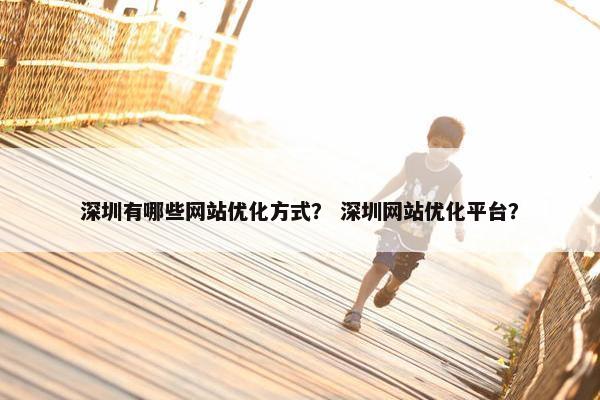 深圳有哪些网站优化方式？ 深圳网站优化平台？