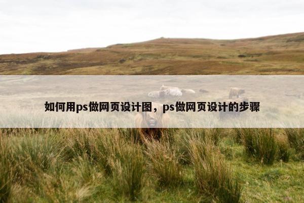 如何用ps做网页设计图，ps做网页设计的步骤