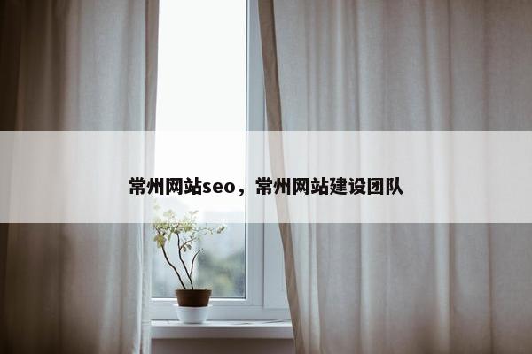 常州网站seo，常州网站建设团队