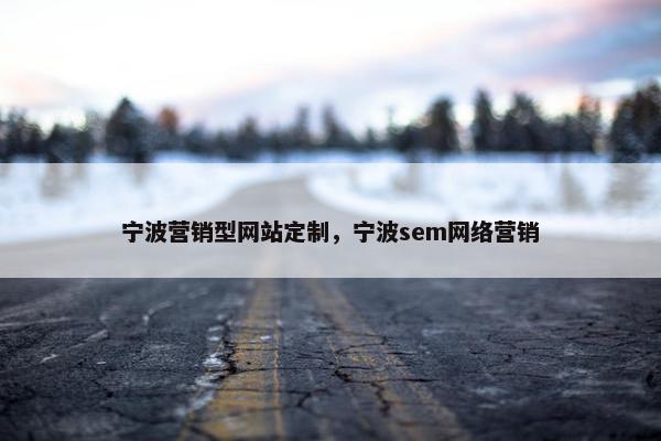 宁波营销型网站定制，宁波sem网络营销