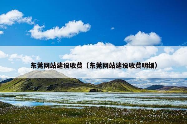东莞网站建设收费（东莞网站建设收费明细）