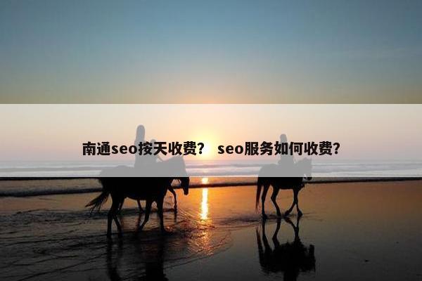 南通seo按天收费？ seo服务如何收费？