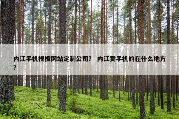内江手机模板网站定制公司？ 内江卖手机的在什么地方？