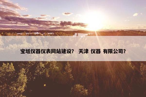 宝坻仪器仪表网站建设？ 天津 仪器 有限公司？