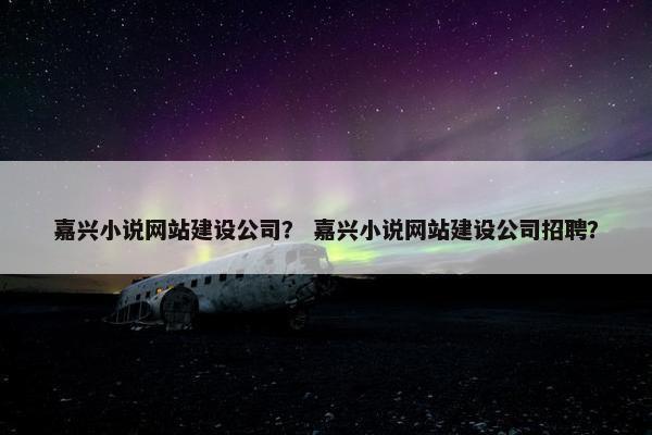 嘉兴小说网站建设公司？ 嘉兴小说网站建设公司招聘？