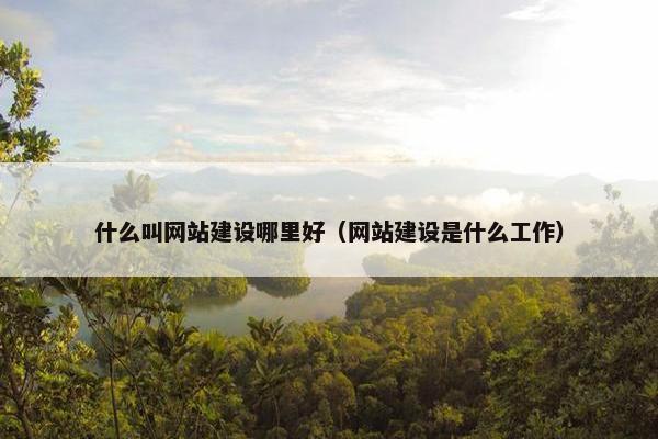 什么叫网站建设哪里好（网站建设是什么工作）