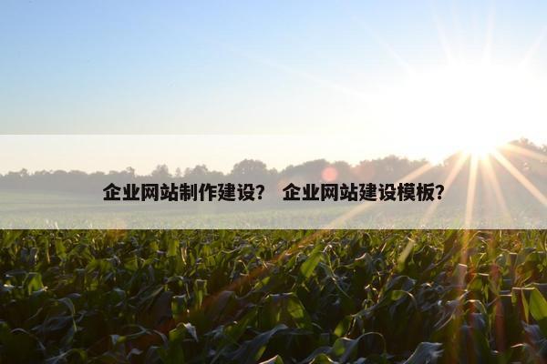 企业网站制作建设？ 企业网站建设模板？