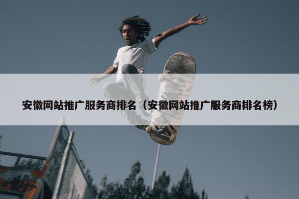 安徽网站推广服务商排名（安徽网站推广服务商排名榜）