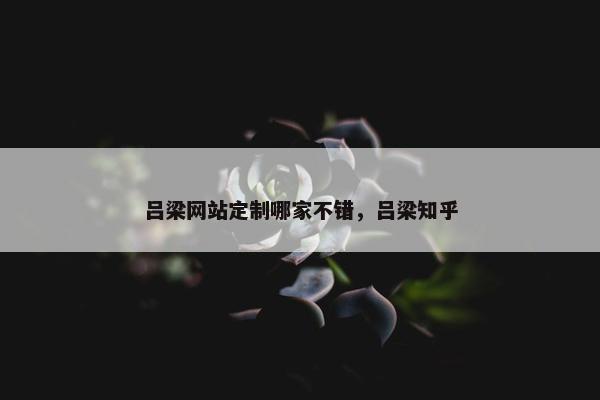 吕梁网站定制哪家不错，吕梁知乎