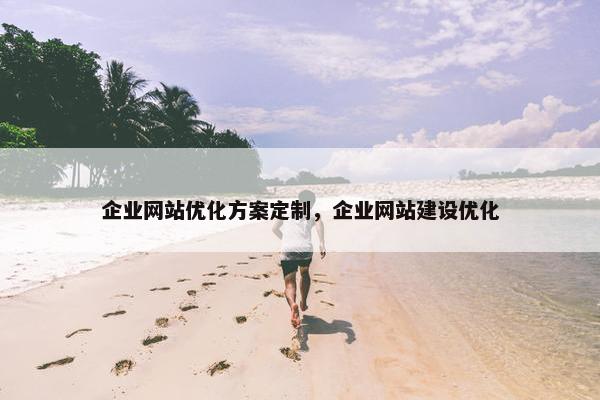 企业网站优化方案定制，企业网站建设优化
