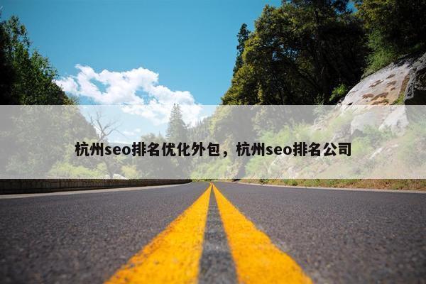 杭州seo排名优化外包，杭州seo排名公司
