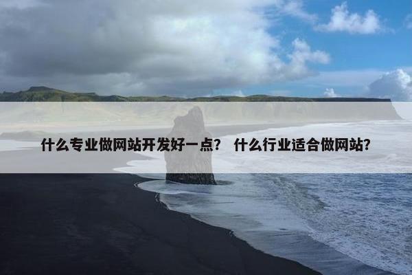 什么专业做网站开发好一点？ 什么行业适合做网站？