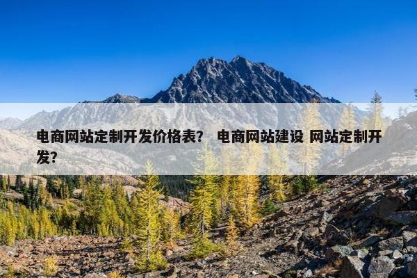 电商网站定制开发价格表？ 电商网站建设 网站定制开发？