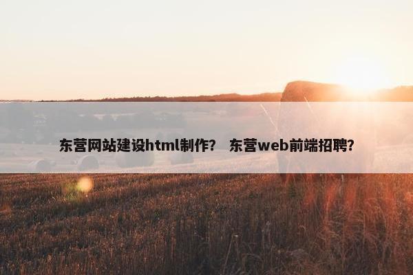 东营网站建设html制作？ 东营web前端招聘？