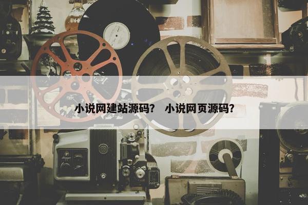 小说网建站源码？ 小说网页源码？