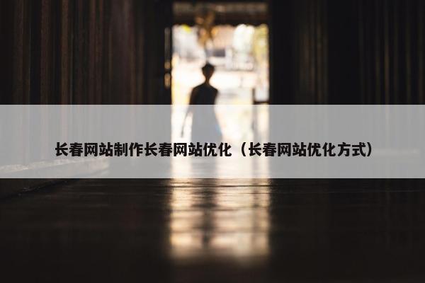长春网站制作长春网站优化（长春网站优化方式）
