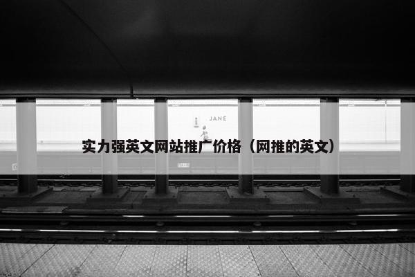 实力强英文网站推广价格（网推的英文）