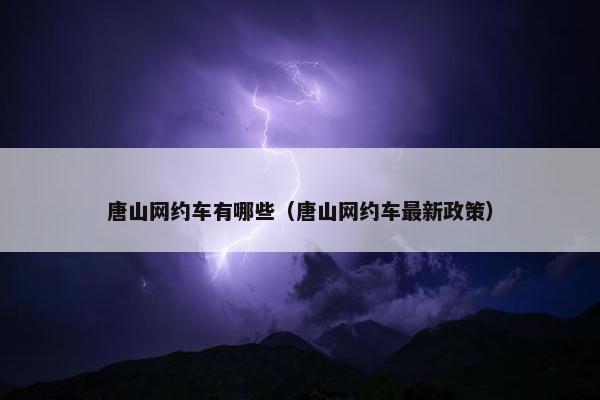 唐山网约车有哪些（唐山网约车最新政策）