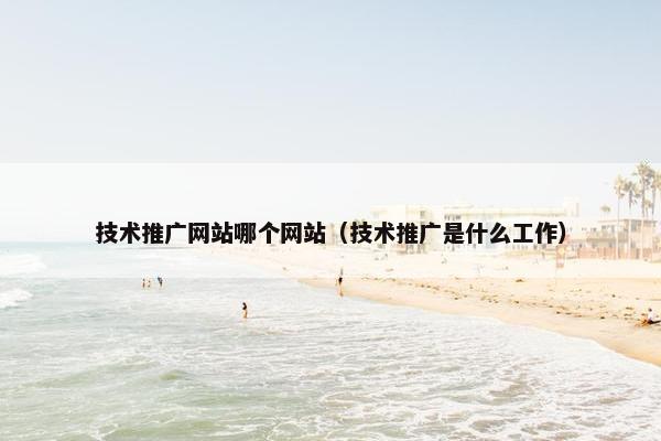 技术推广网站哪个网站（技术推广是什么工作）