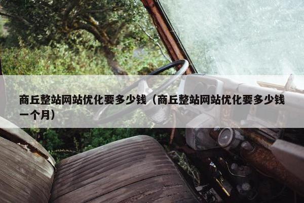 商丘整站网站优化要多少钱（商丘整站网站优化要多少钱一个月）