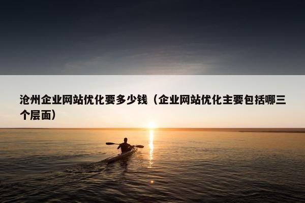 沧州企业网站优化要多少钱（企业网站优化主要包括哪三个层面）