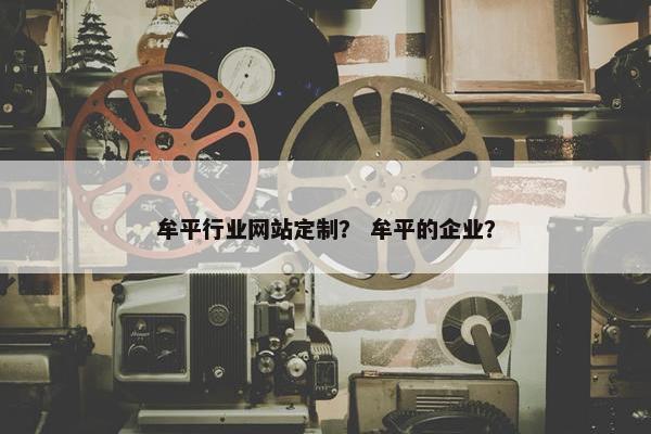 牟平行业网站定制？ 牟平的企业？