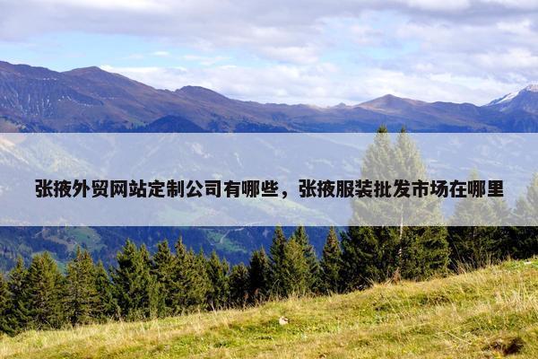 张掖外贸网站定制公司有哪些，张掖服装批发市场在哪里