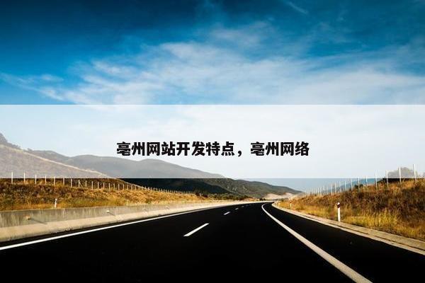 亳州网站开发特点，亳州网络