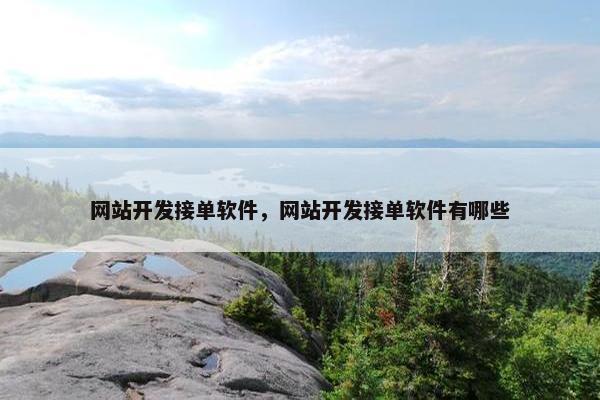 网站开发接单软件，网站开发接单软件有哪些
