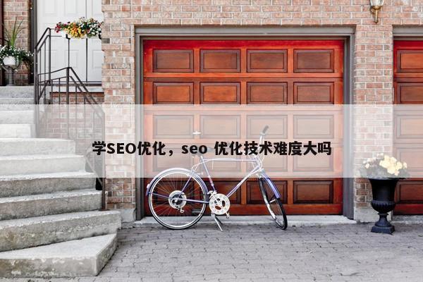 学SEO优化，seo 优化技术难度大吗