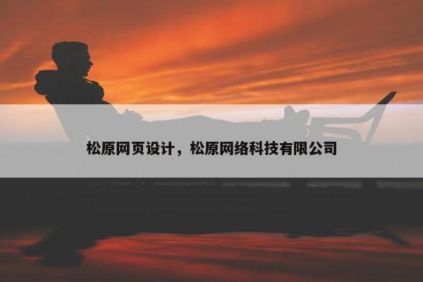 松原网页设计，松原网络科技有限公司