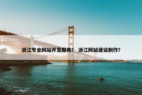 浙江专业网站开发服务？ 浙江网站建设制作？