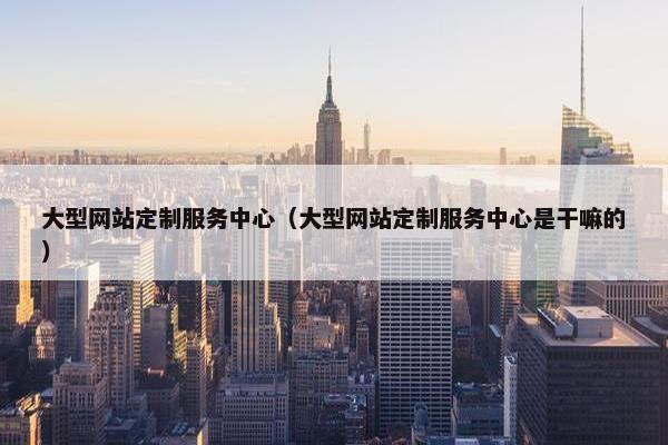 大型网站定制服务中心（大型网站定制服务中心是干嘛的）
