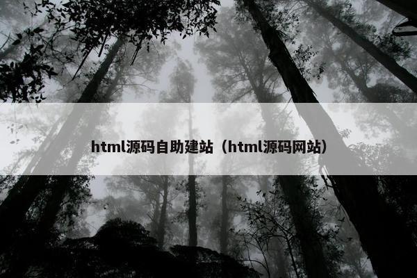 html源码自助建站（html源码网站）