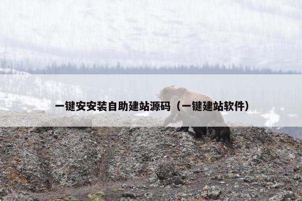 一键安安装自助建站源码（一键建站软件）