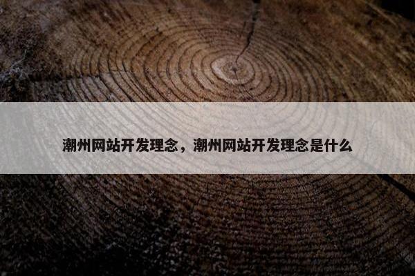 潮州网站开发理念，潮州网站开发理念是什么
