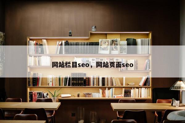 网站栏目seo，网站页面seo