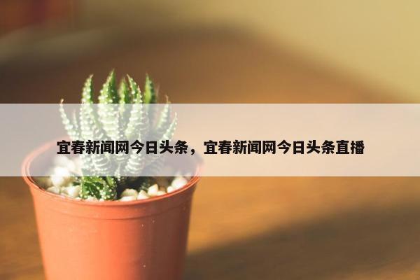 宜春新闻网今日头条，宜春新闻网今日头条直播