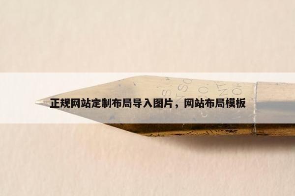 正规网站定制布局导入图片，网站布局模板