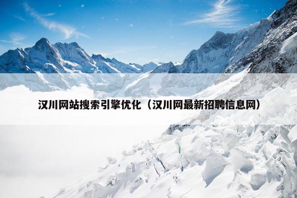 汉川网站搜索引擎优化（汉川网最新招聘信息网）